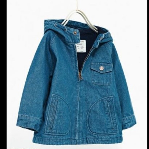 hooded denim jacket zara
